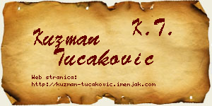 Kuzman Tucaković vizit kartica